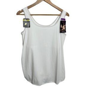 Maidenform DM1010 Undercover Slimming Firm Control Tank 2XL White Midsection